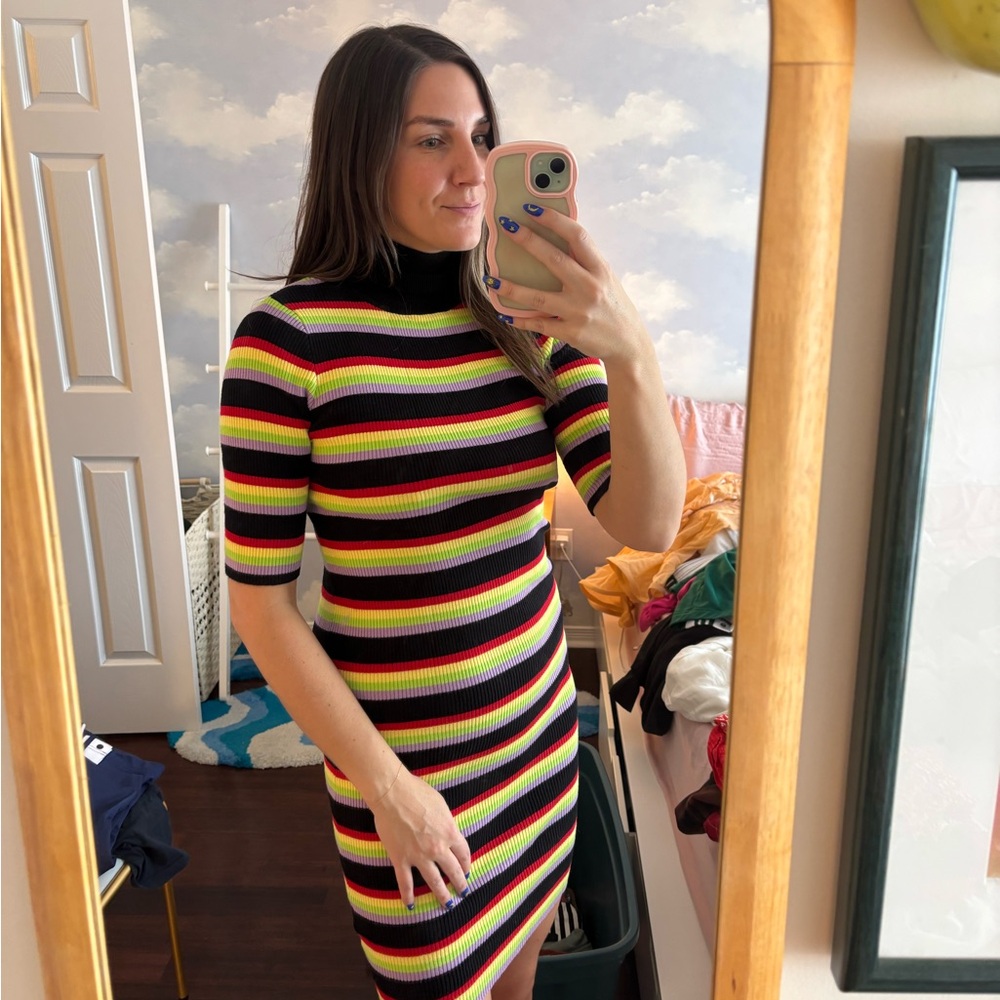 ASOS rainbow sweater dress